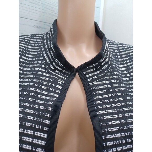 JM Studio by John Meyer Sz 18 Blue White  Long Cardigan Blazer Jacket - Picture 2 of 9